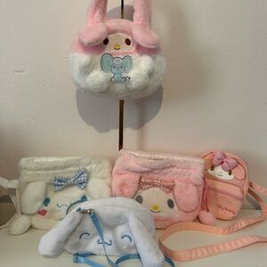 ❌SOLD❌Cinnamon Roll & My Melody 5 piece bag set
